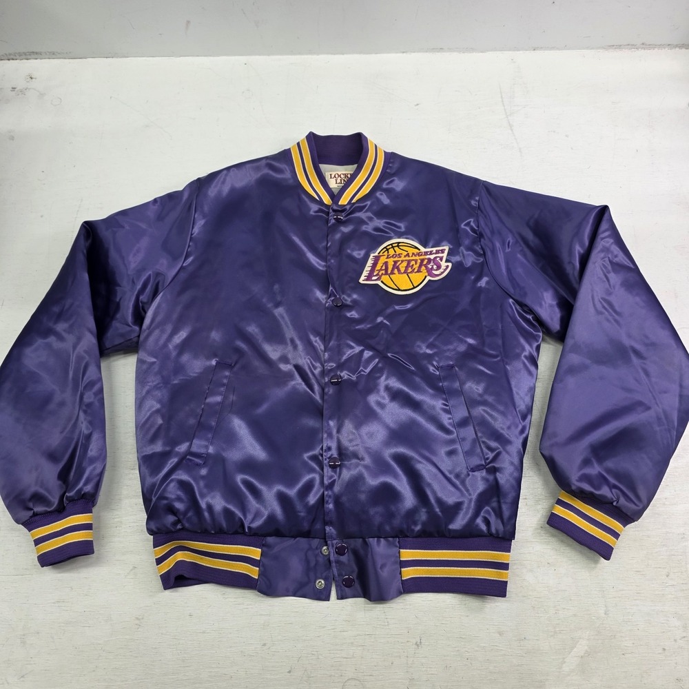 Vintage NBA Los Angeles Lakers Satin Jacket by‎ Chalk Line Made in USA 80s Kobe